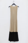 SWAYING/KNIT striped contrast sleeveless dress SW24SS2L03 ginger/black